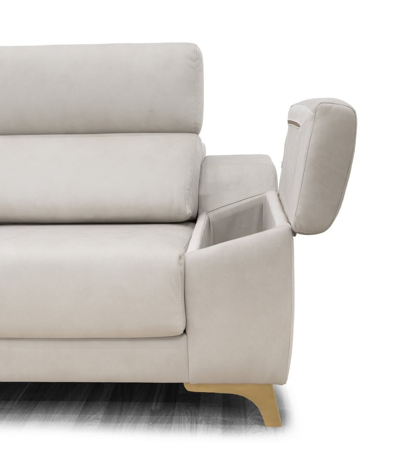 Amelia Chaiselong deslizante - Blanco - pata natural