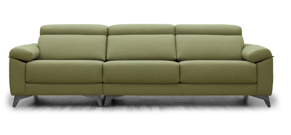 Amelia Sofá 3 asientos deslizantes - Pistacho - Patas Negras