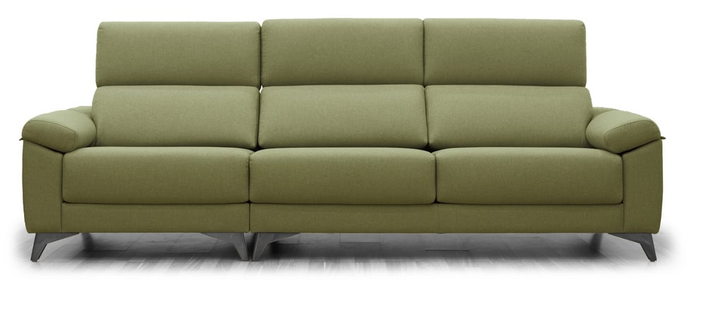 Amelia Sofá 3 asientos deslizantes - Pistacho - Patas Negras