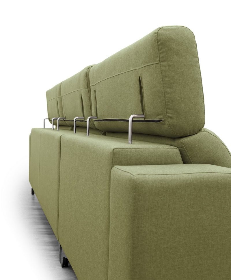 Amelia Sofá 3 asientos deslizantes - Pistacho - Patas Negras