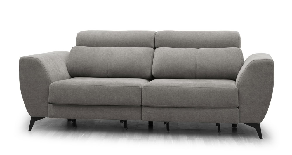 Ampuria Sofá 2 asientos deslizantes XXL - Plata