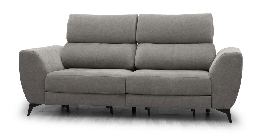 Ampuria Sofá 2 asientos deslizantes XXL - Plata