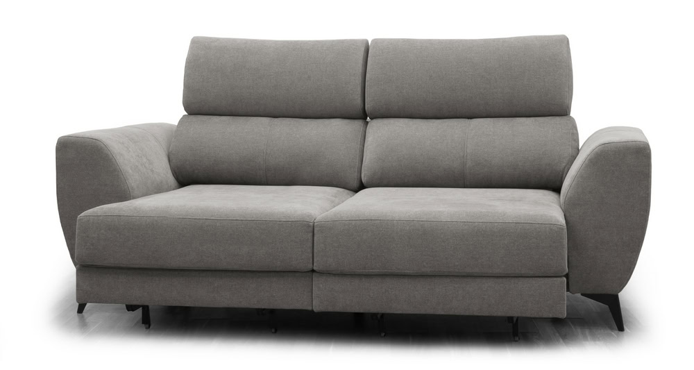 Ampuria Sofá 2 asientos deslizantes XXL - Plata