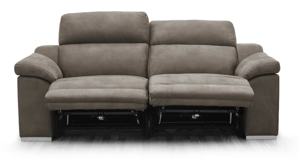 Edison Sofá 2 asientos Relax Eléctricos - Topo