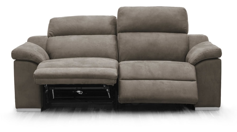 Edison Sofá 2 asientos Relax Eléctricos - Topo