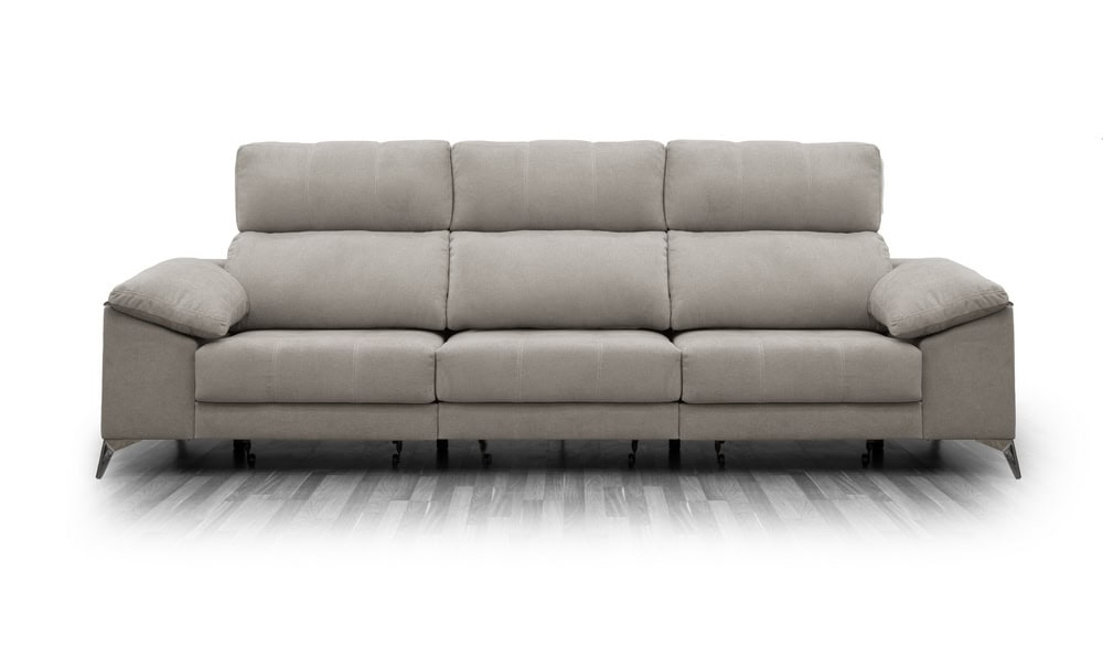 Manises Sofá 3 asientos deslizantes XXL - Plata