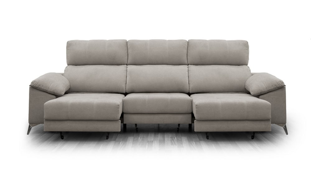 Manises Sofá 3 asientos deslizantes XXL - Plata