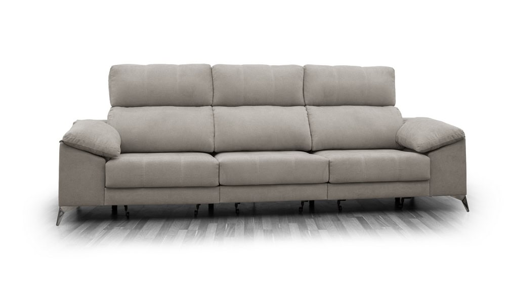 Manises Sofá 3 asientos deslizantes XXL - Plata