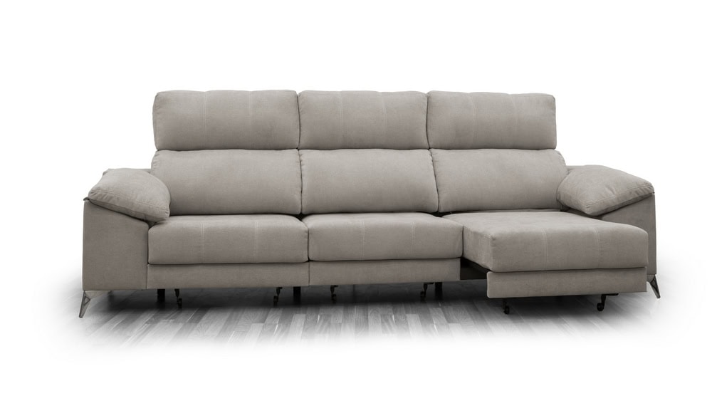 Manises Sofá 3 asientos deslizantes XXL - Plata