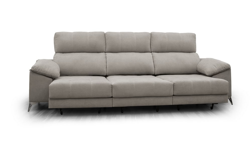 Manises Sofá 3 asientos deslizantes XXL - Plata